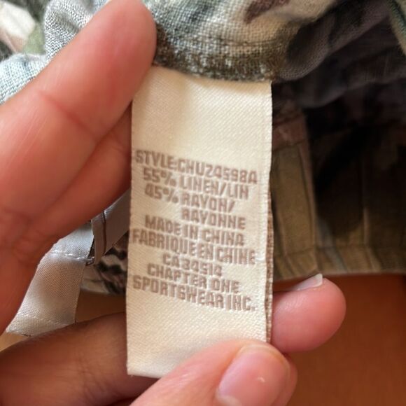 Jules & Leopoldo Casual Pattern Linen Shorts - Picture 5 of 6